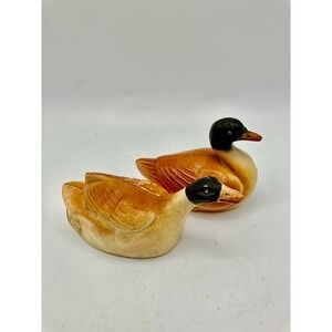 Pair of Vintage 1930s‎ Celluloid Duck Figurines Cottagecore Rustic Farmhouse